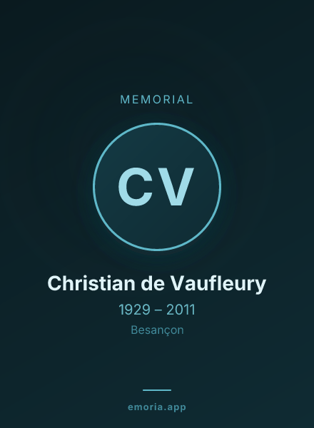 Memorial portrait of Christian de Vaufleury