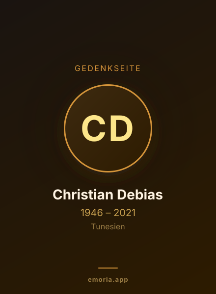 Gedenkportrait von Christian Debias