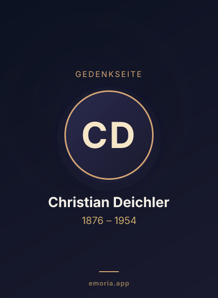 Gedenkportrait von Christian Deichler