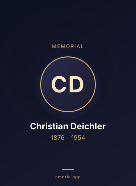 Memorial portrait of Christian Deichler