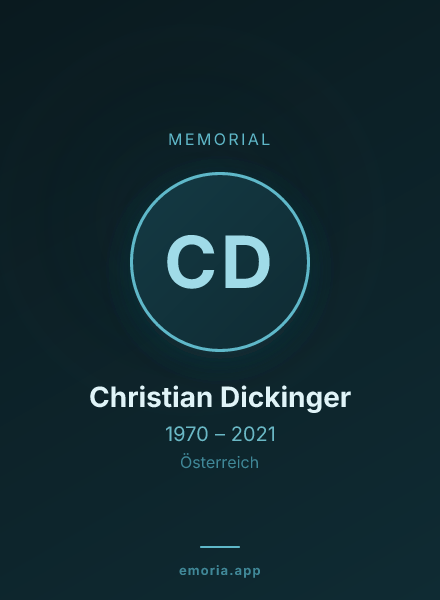 Memorial portrait of Christian Dickinger