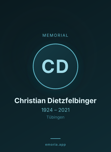 Memorial portrait of Christian Dietzfelbinger