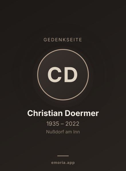Gedenkportrait von Christian Doermer