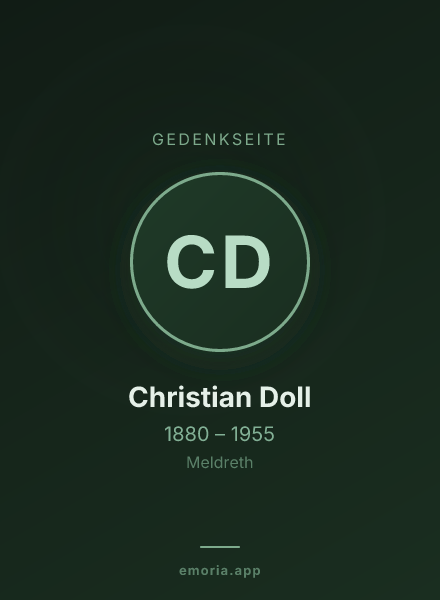 Gedenkportrait von Christian Doll