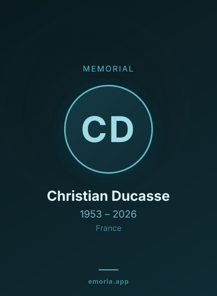 Memorial portrait of Christian Ducasse
