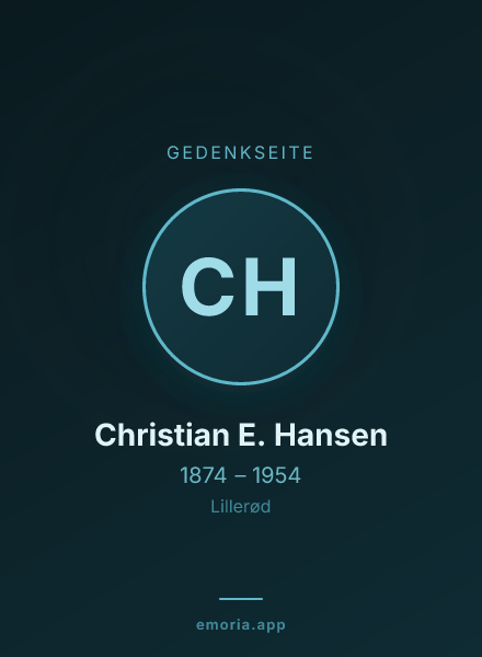 Gedenkportrait von Christian E. Hansen