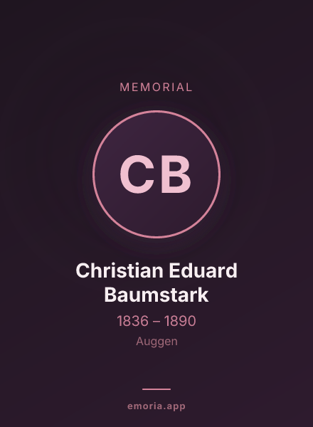Memorial portrait of Christian Eduard Baumstark