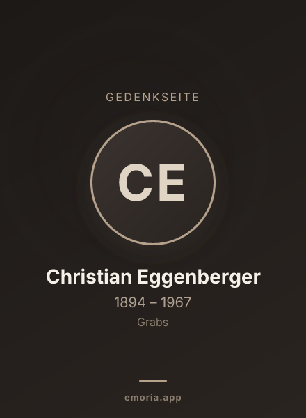 Gedenkportrait von Christian Eggenberger