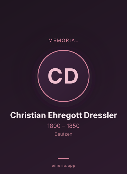 Memorial portrait of Christian Ehregott Dressler
