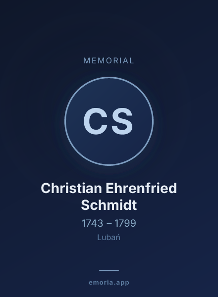 Memorial portrait of Christian Ehrenfried Schmidt