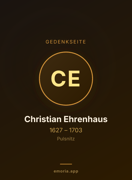 Gedenkportrait von Christian Ehrenhaus