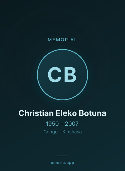 Memorial portrait of Christian Eleko Botuna