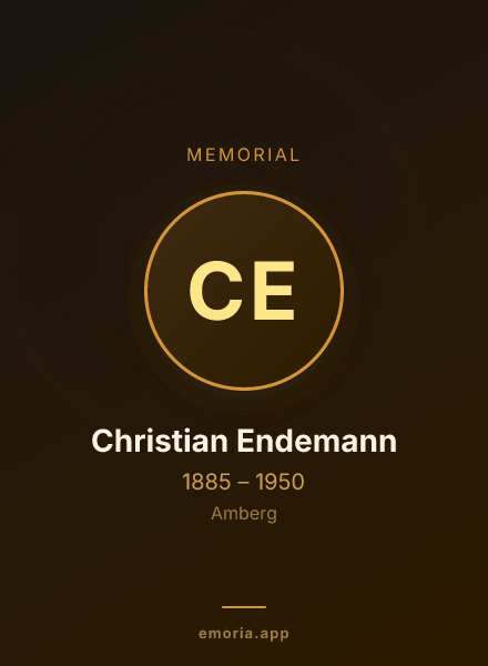 Memorial portrait of Christian Endemann