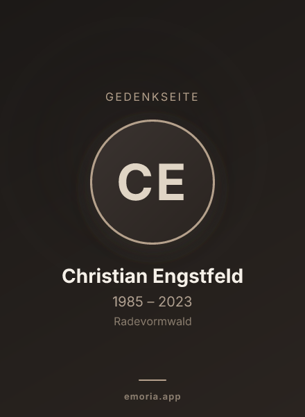 Gedenkportrait von Christian Engstfeld