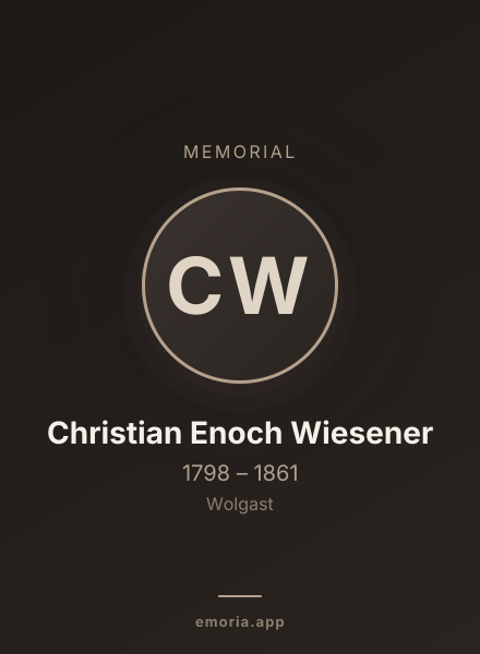 Memorial portrait of Christian Enoch Wiesener