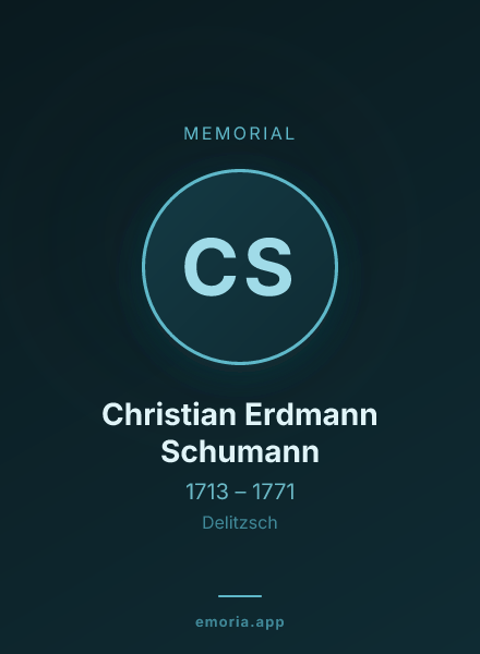Memorial portrait of Christian Erdmann Schumann