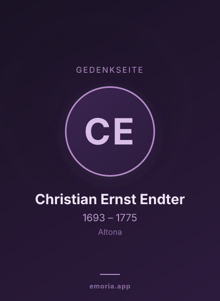 Gedenkportrait von Christian Ernst Endter