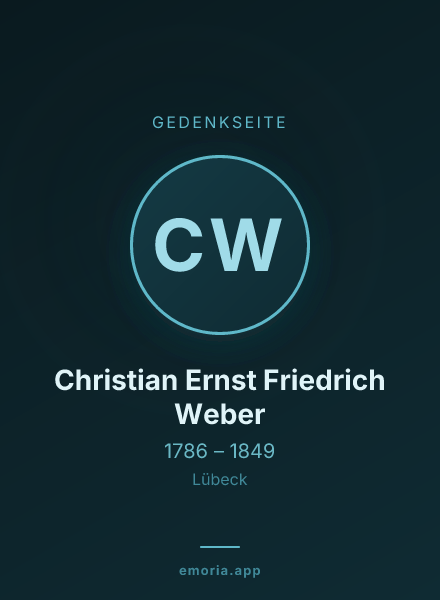 Gedenkportrait von Christian Ernst Friedrich Weber