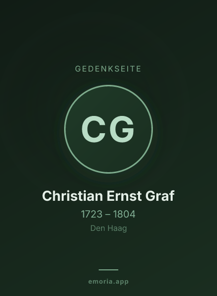 Gedenkportrait von Christian Ernst Graf