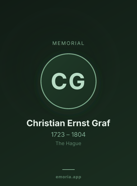 Memorial portrait of Christian Ernst Graf