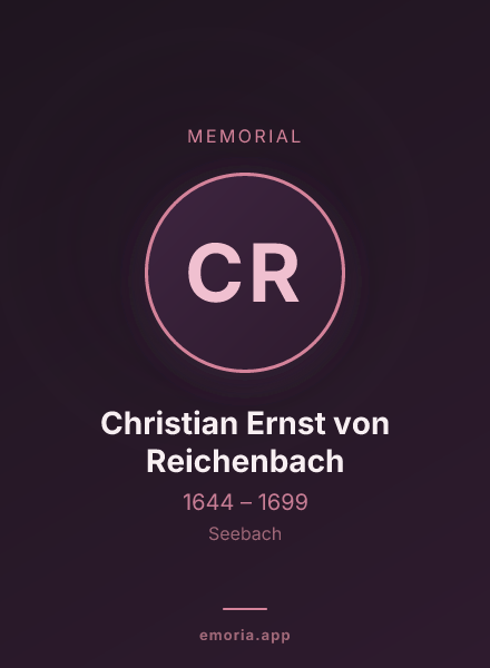 Memorial portrait of Christian Ernst von Reichenbach