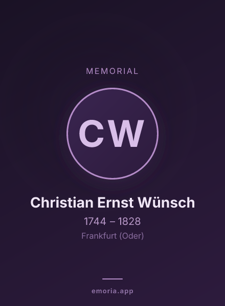 Memorial portrait of Christian Ernst Wünsch