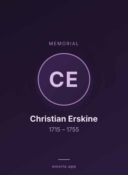 Memorial portrait of Christian Erskine