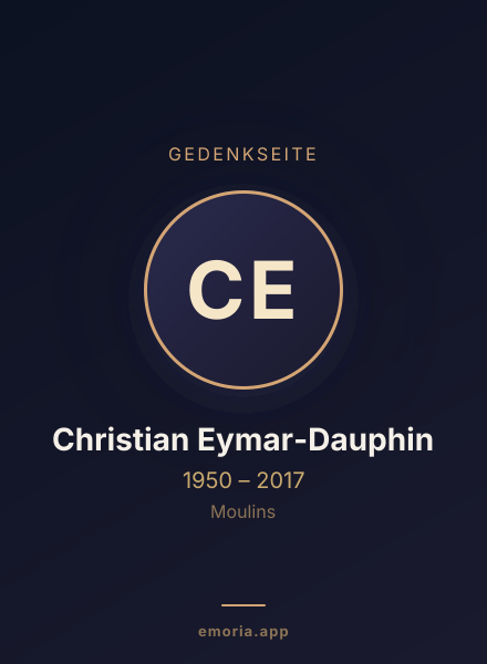 Gedenkportrait von Christian Eymar-Dauphin
