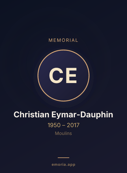 Memorial portrait of Christian Eymar-Dauphin