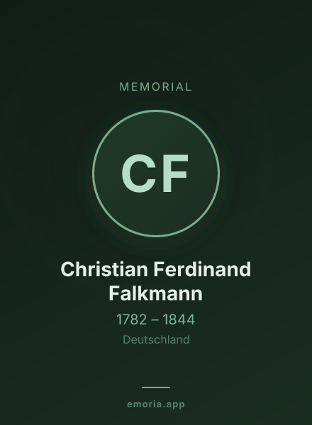 Memorial portrait of Christian Ferdinand Falkmann