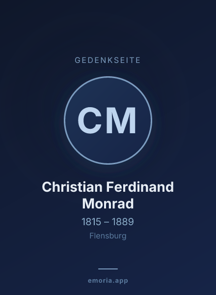 Gedenkportrait von Christian Ferdinand Monrad