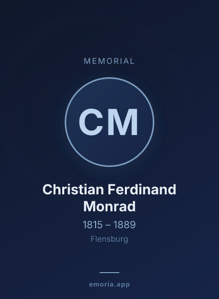 Memorial portrait of Christian Ferdinand Monrad