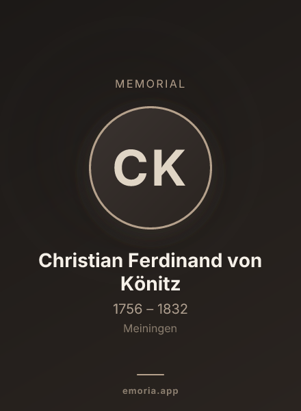 Memorial portrait of Christian Ferdinand von Könitz