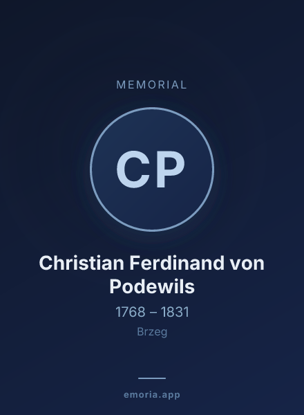 Memorial portrait of Christian Ferdinand von Podewils