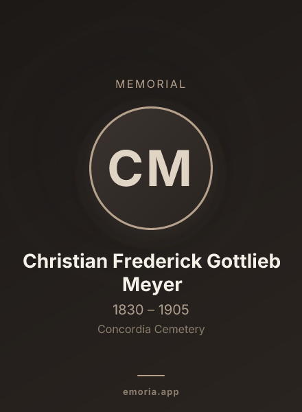 Memorial portrait of Christian Frederick Gottlieb Meyer