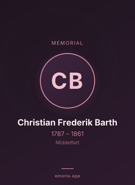 Memorial portrait of Christian Frederik Barth