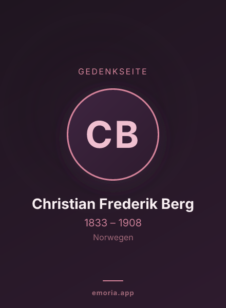 Gedenkportrait von Christian Frederik Berg