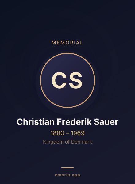 Memorial portrait of Christian Frederik Sauer
