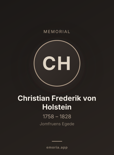 Memorial portrait of Christian Frederik von Holstein