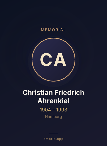 Memorial portrait of Christian Friedrich Ahrenkiel