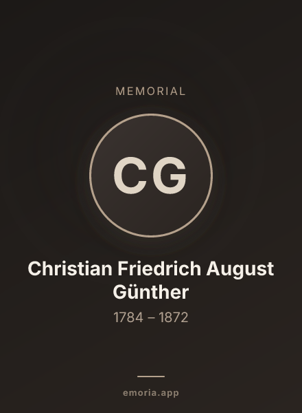 Memorial portrait of Christian Friedrich August Günther
