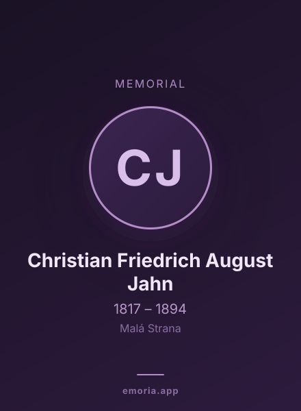 Memorial portrait of Christian Friedrich August Jahn
