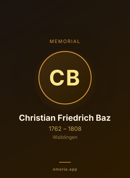 Memorial portrait of Christian Friedrich Baz