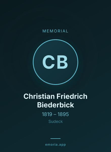 Memorial portrait of Christian Friedrich Biederbick