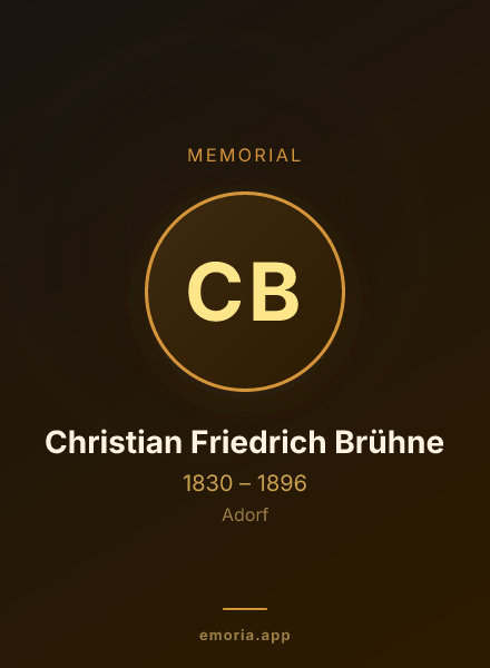 Memorial portrait of Christian Friedrich Brühne