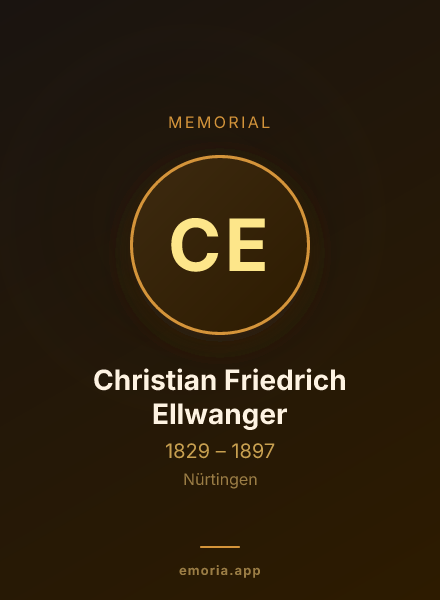 Memorial portrait of Christian Friedrich Ellwanger