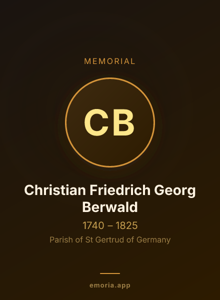 Memorial portrait of Christian Friedrich Georg Berwald