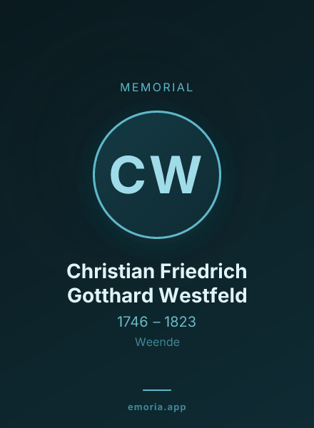 Memorial portrait of Christian Friedrich Gotthard Westfeld