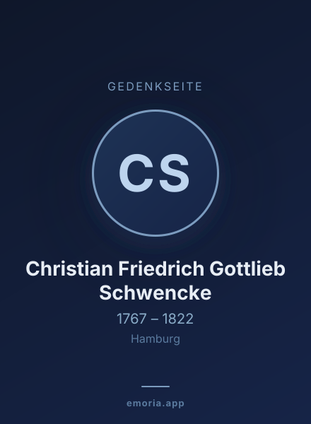 Gedenkportrait von Christian Friedrich Gottlieb Schwencke