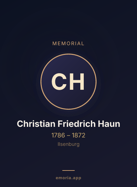 Memorial portrait of Christian Friedrich Haun